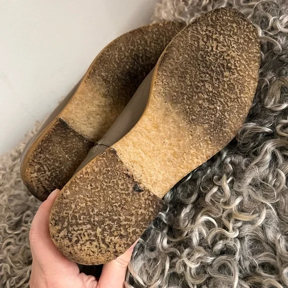 $1480 THE ROW Boris boot bootie moonstone taupe grained goatskin 38 7-7.5 - Picture 14 of 14